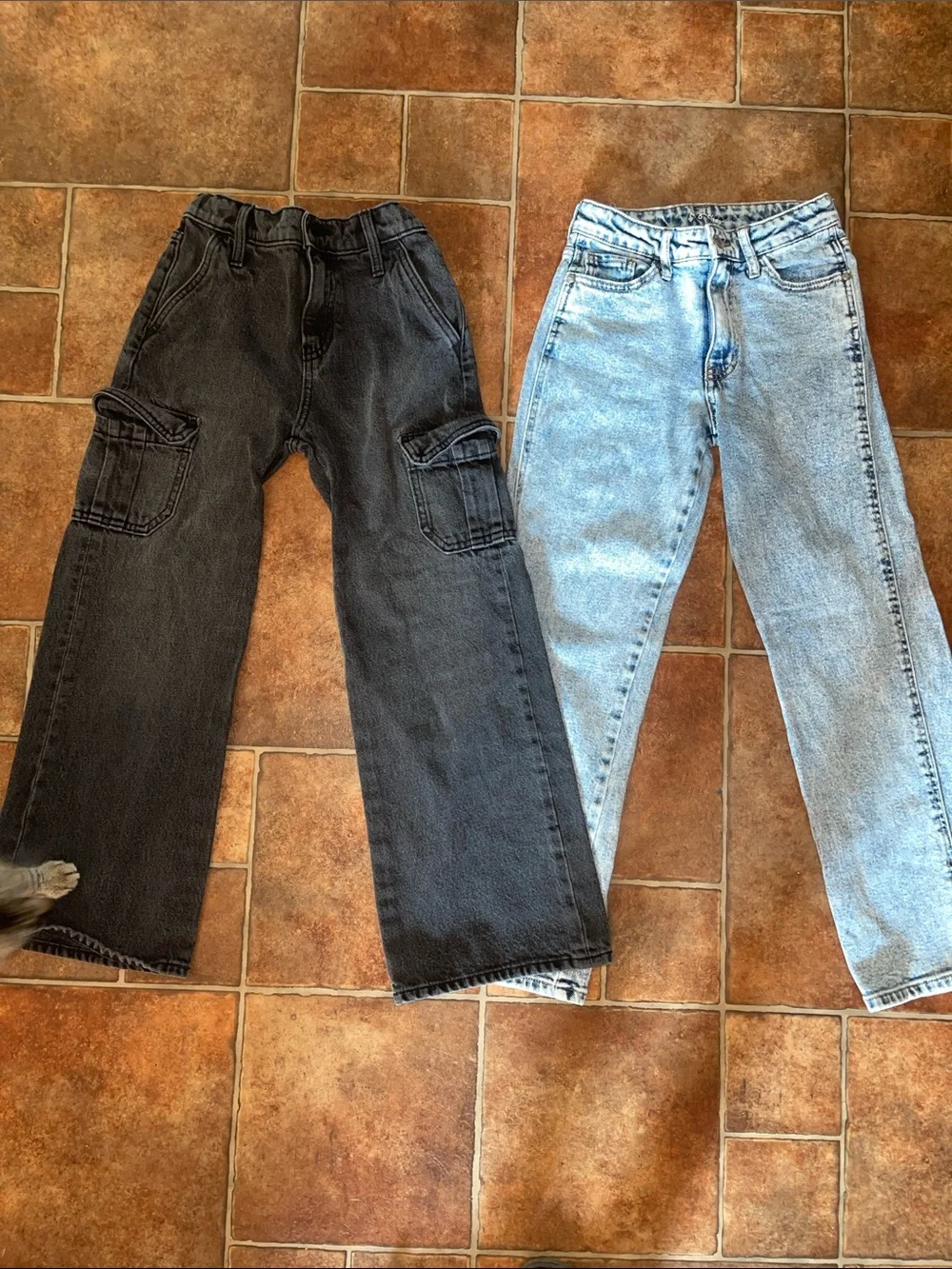 Girls Black Cargo Jeans - Classic Fit and old navy and art class size 10